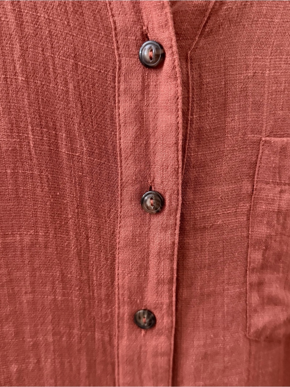 Free People Rust Button-Up Top - Picture 4 of 5